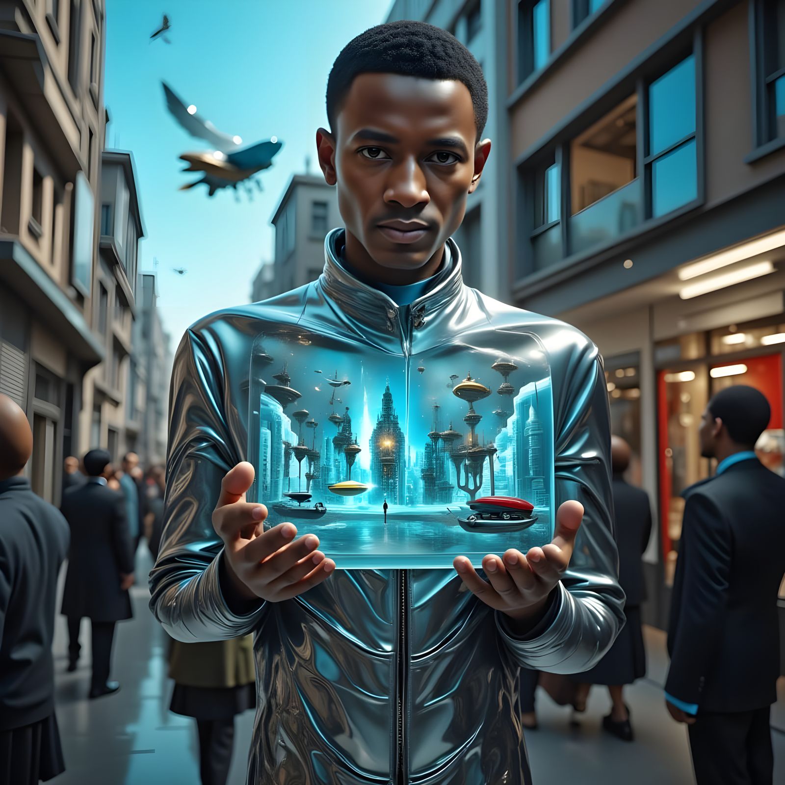 Future Traveler Arrives in Present Day World