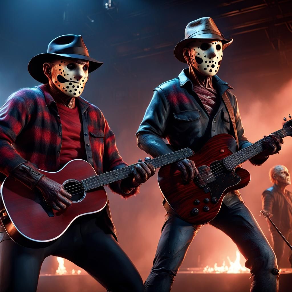 Horror Icons Sing on American Idol: Detailed Matte Painting