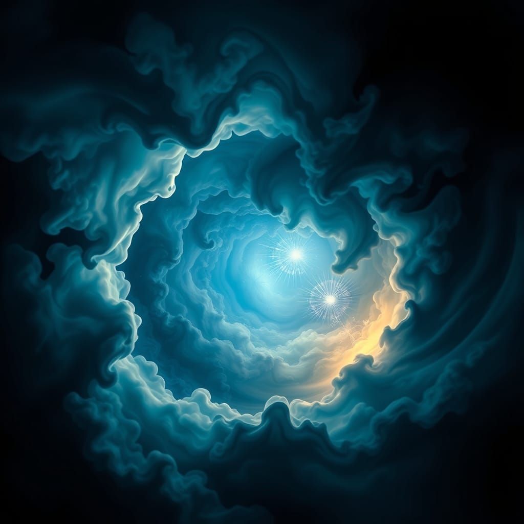 Cosmic Vortex of Smoke and Starlight