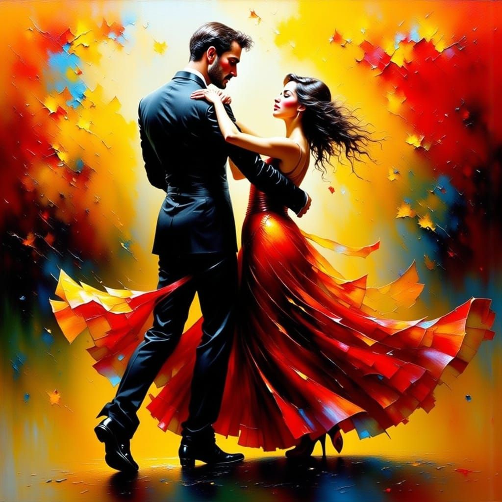 Surreal Tango Scene in a Dystopian Future