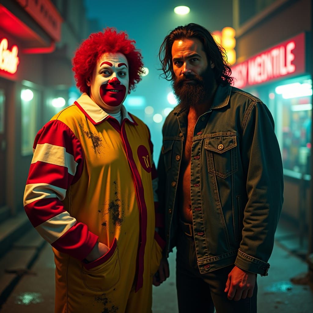 Gritty 80s Crime Drama: Ronald McDonald and Jesus