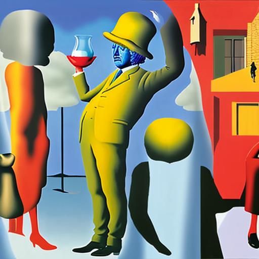 Magritte-Inspired Surreal Digital Art