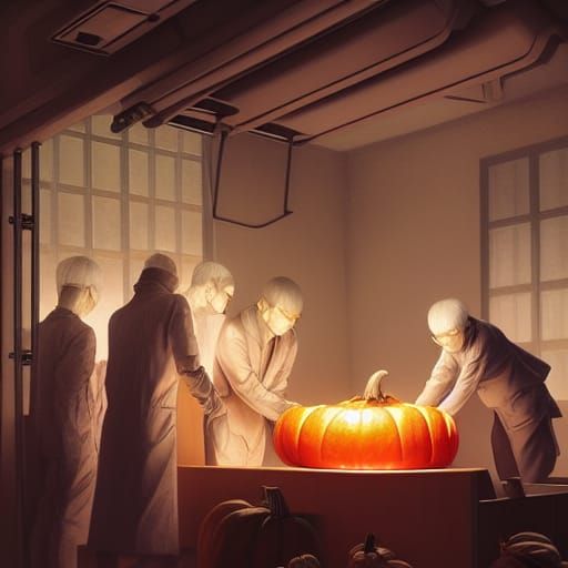 Surgeons Perform Halloween Pumpkin Carving: Artgerm Illustra...