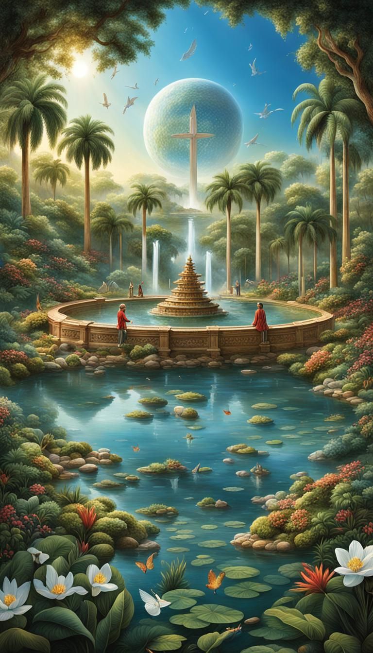 Angelic Paradise: Gardens, Rivers, and Celestial Music