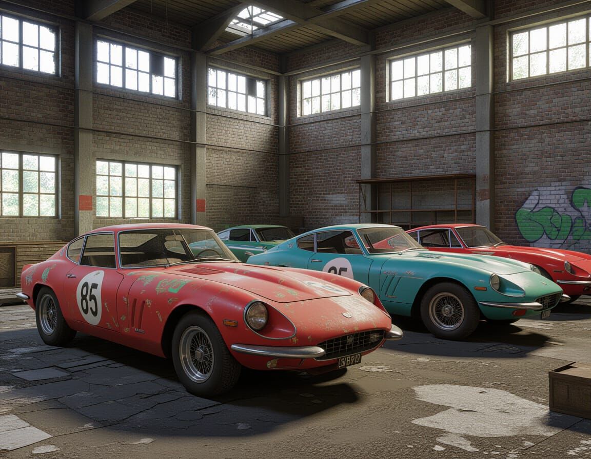 Abandoned 1960s Italian Sports Cars in Factory
