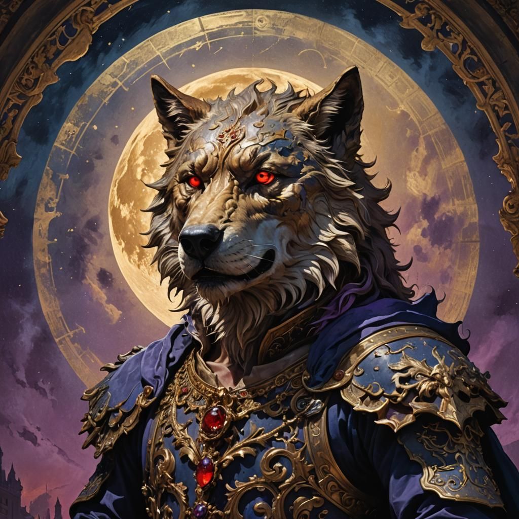Werewolf Transformation in Baroque Style