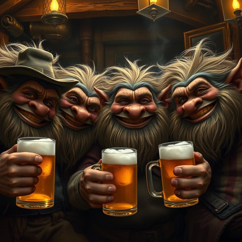 Trolls Celebrate Oktoberfest in Realistic Portrait
