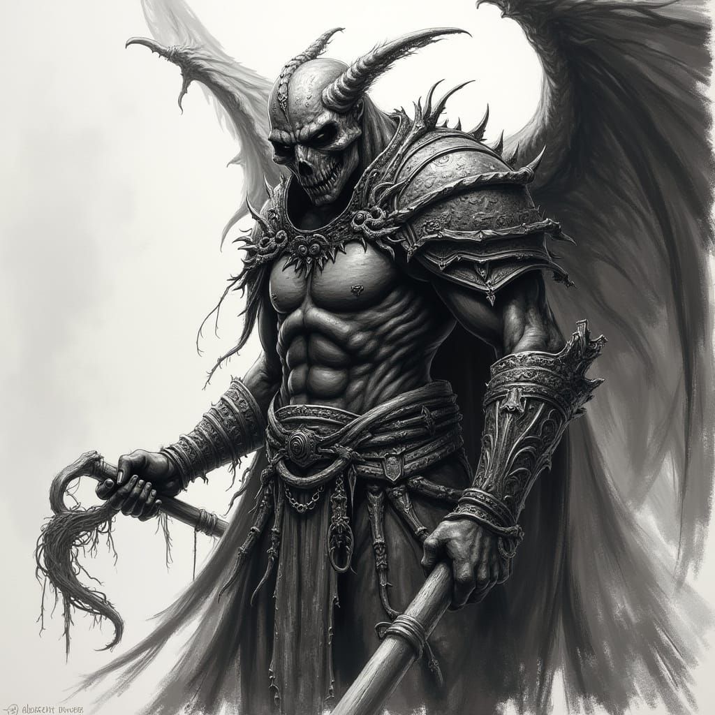 Grimdark Scene in the Style of Dürer