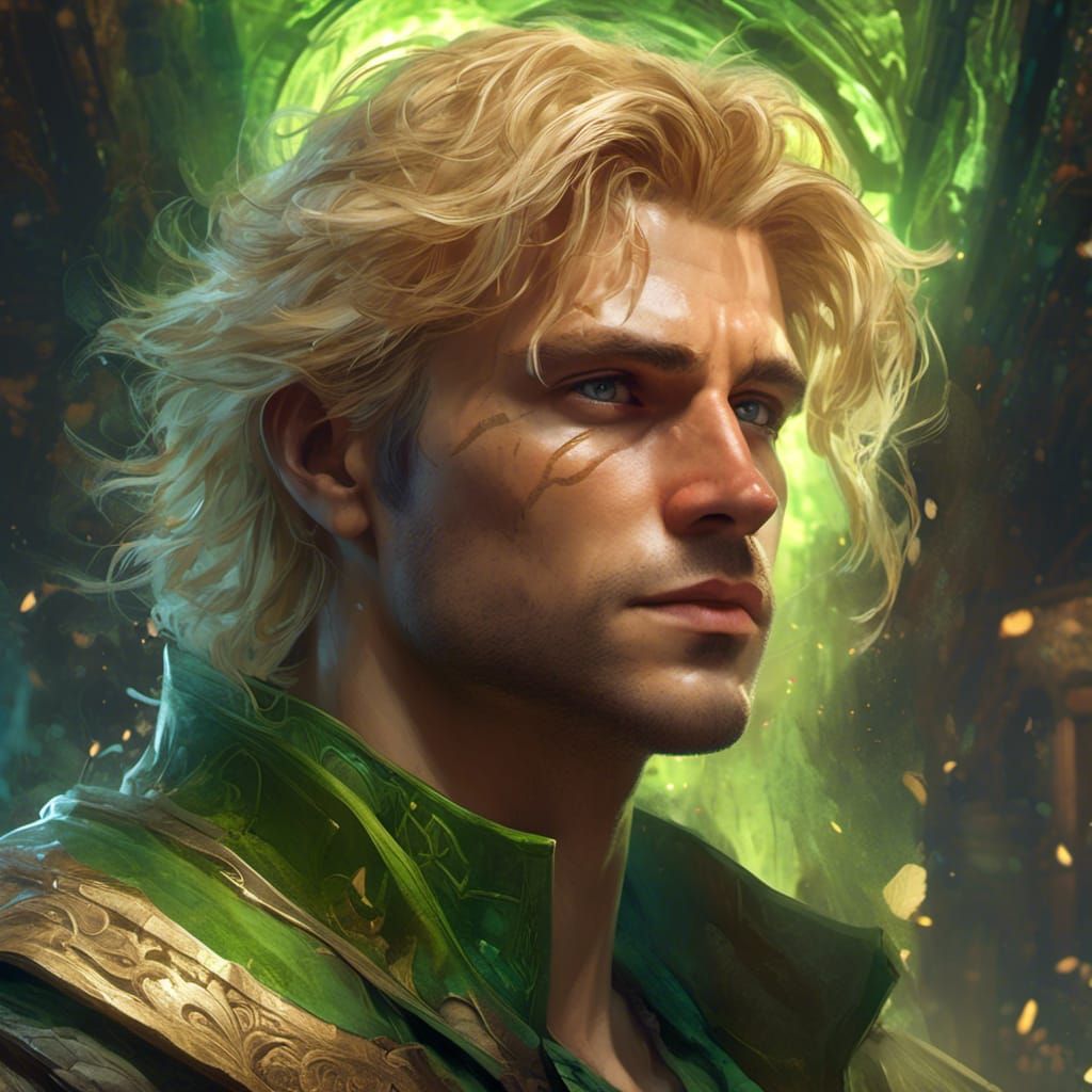 Hyperreal Portrait of a Handsome Scarred Man