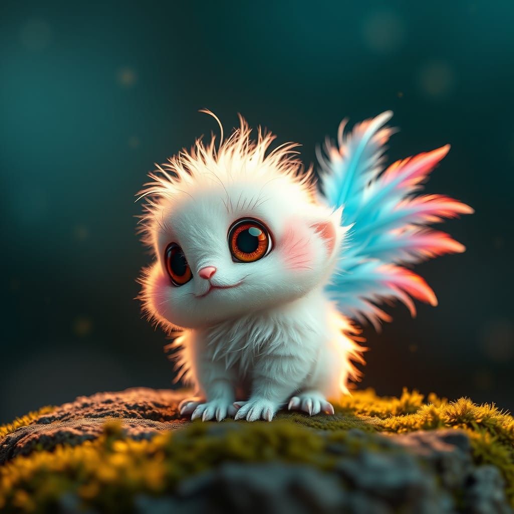 Whimsical Fantasy Creature in Dreamy Lighting