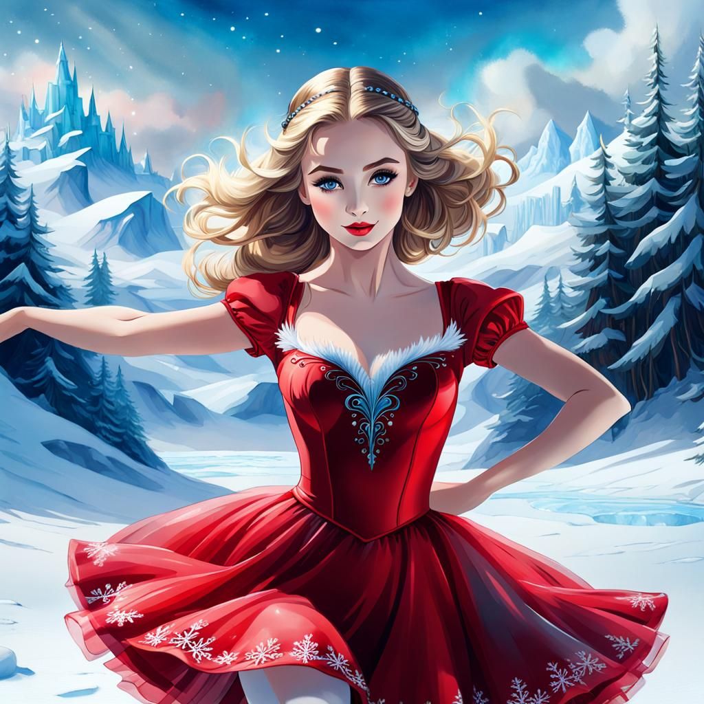 Winter Ballet Dancer in Wonderland Style