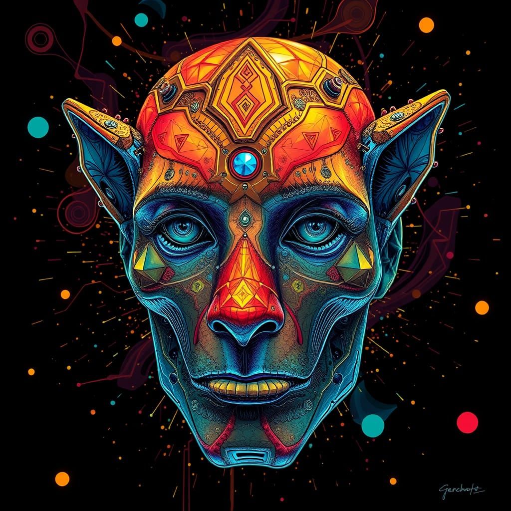 A Figure Hides Behind a Masquerade