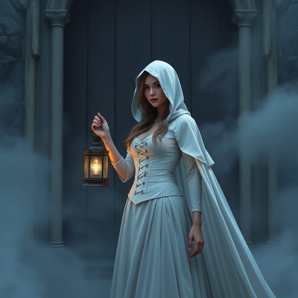 Ethereal Guardian in Mysterious Woodland