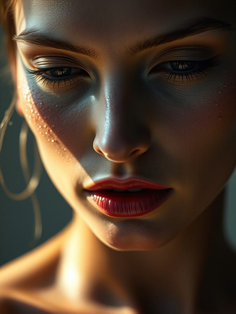 Elegant Woman in Fine Art Macro Photography