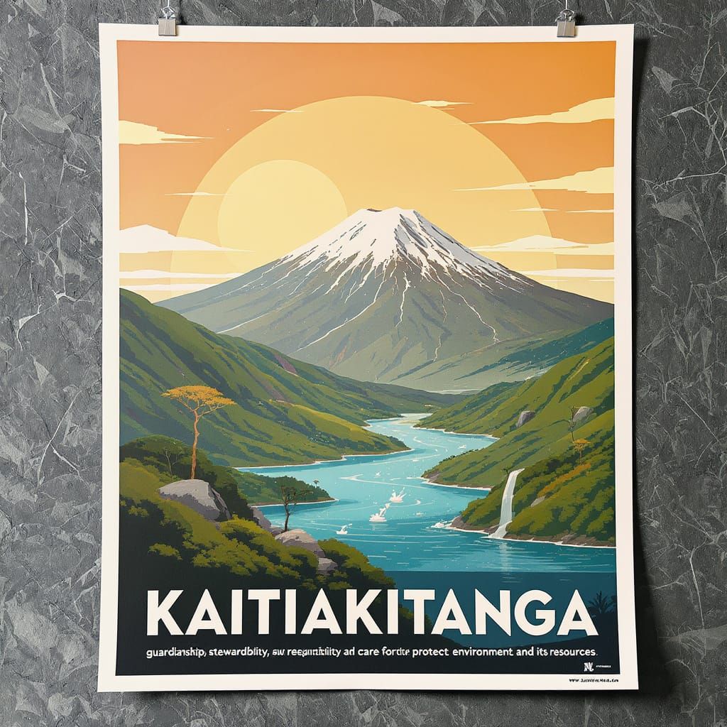 Kaitiakitanga Poster: Guardianship of New Zealand