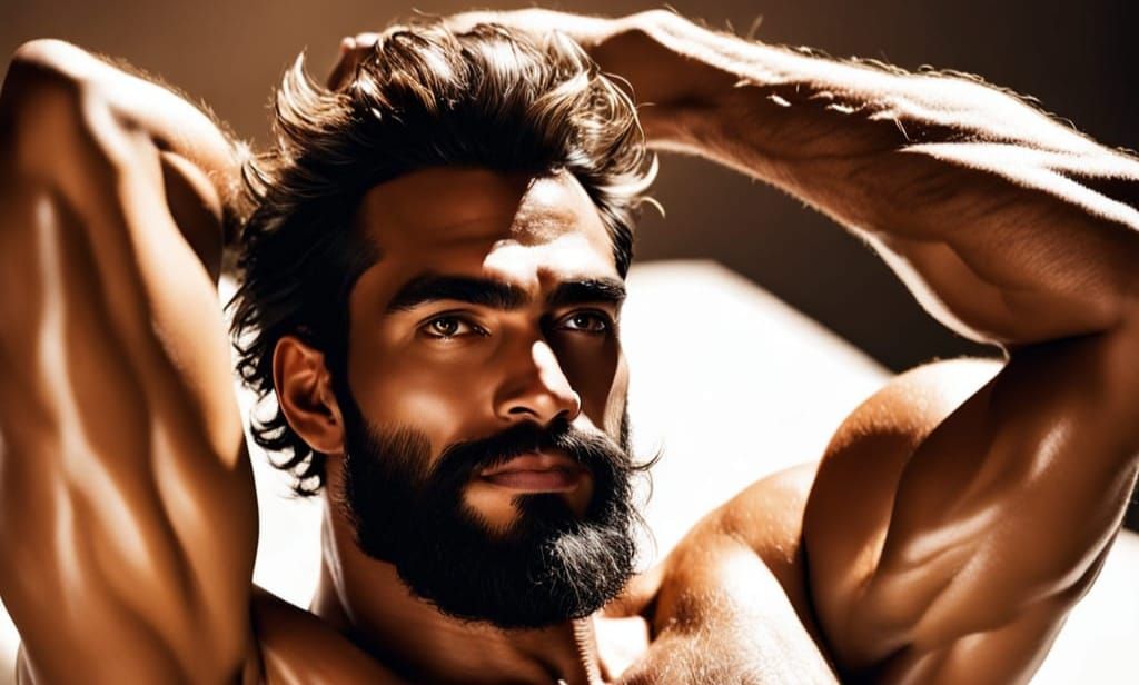 Hyper-Realistic Portrait of a Handsome Dark-Skinned Man