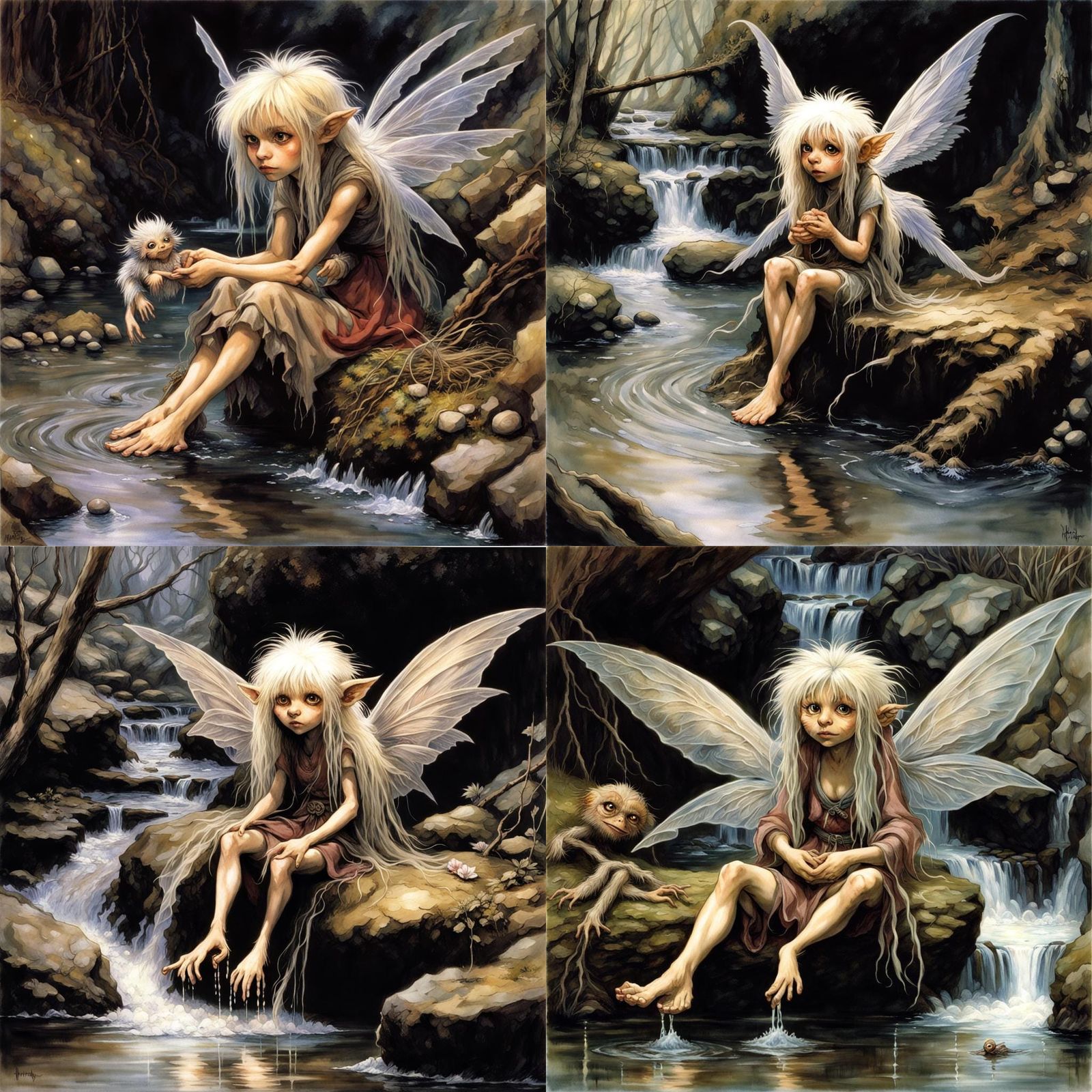 Gelfling and Fizzgig in Dark Crystal Fantasy