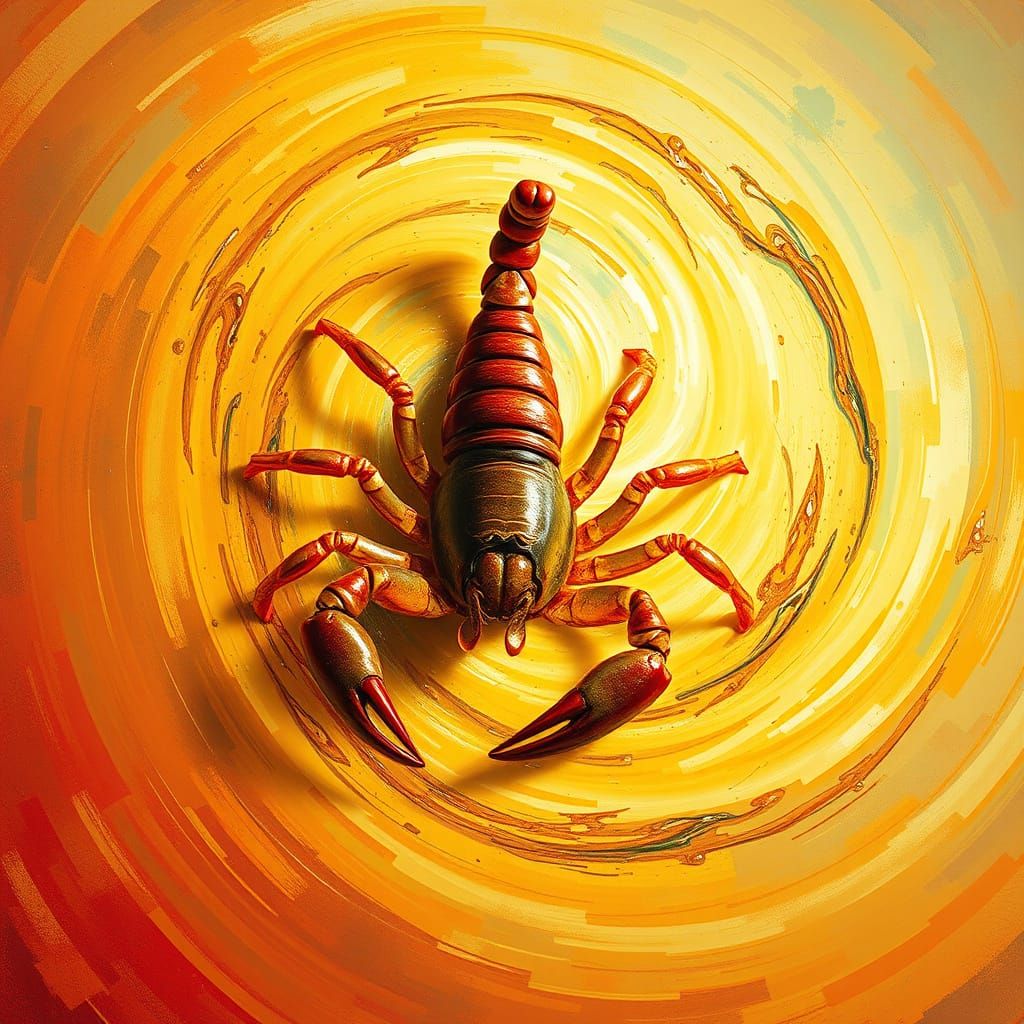 Scorpion in Water, Airbrush Style