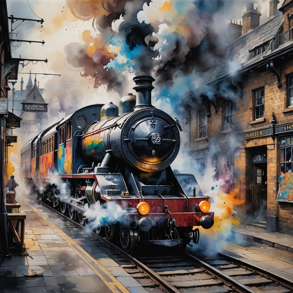 Hogwarts Express Platform 9 3/4 Graffiti Art