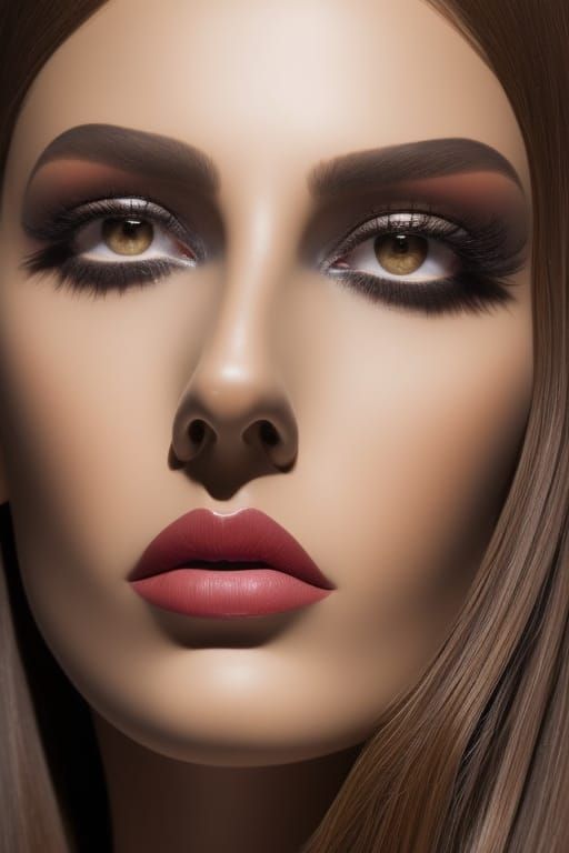 Stunning Woman Portrait in Hyperrealistic Aetherpunk Style