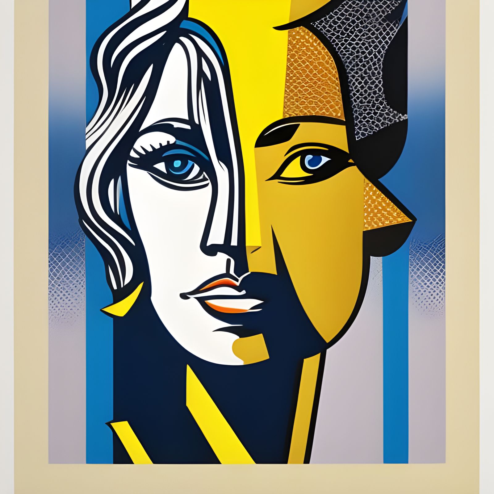 woman with two faces by roy lichtenstein