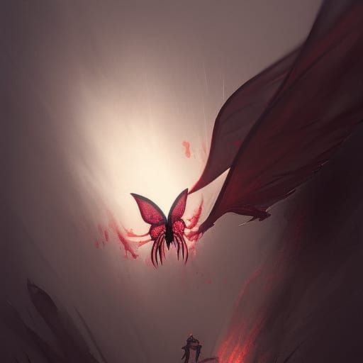 Sinister Demon Butterfly Digital Art