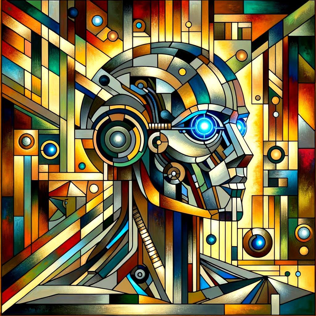 Cubist Cyborgs in Oil, Early 20th Century Style