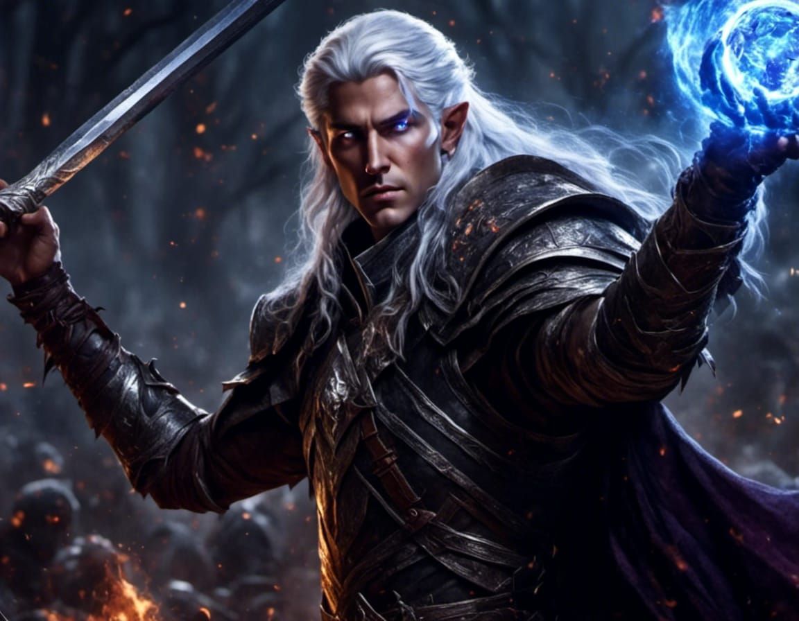 Khadgar Casting Magic in Combat