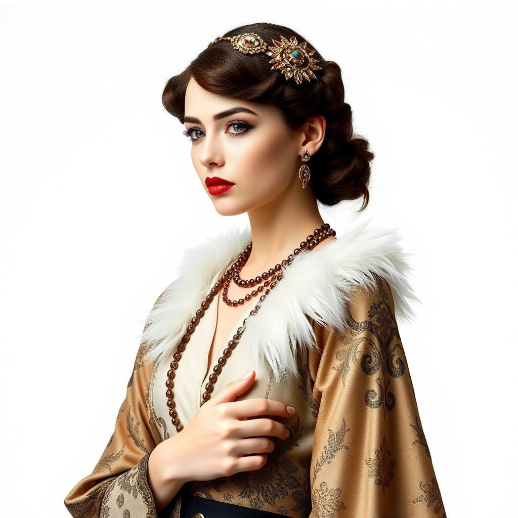 Avant Garde Fashion Model in Rackham & Waterhouse Style