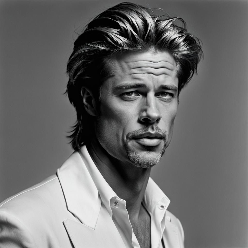 Brad Pitt photograph by Robert Mapplethorpe