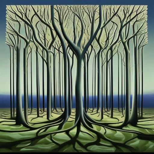 AI Generated Fractal Trees