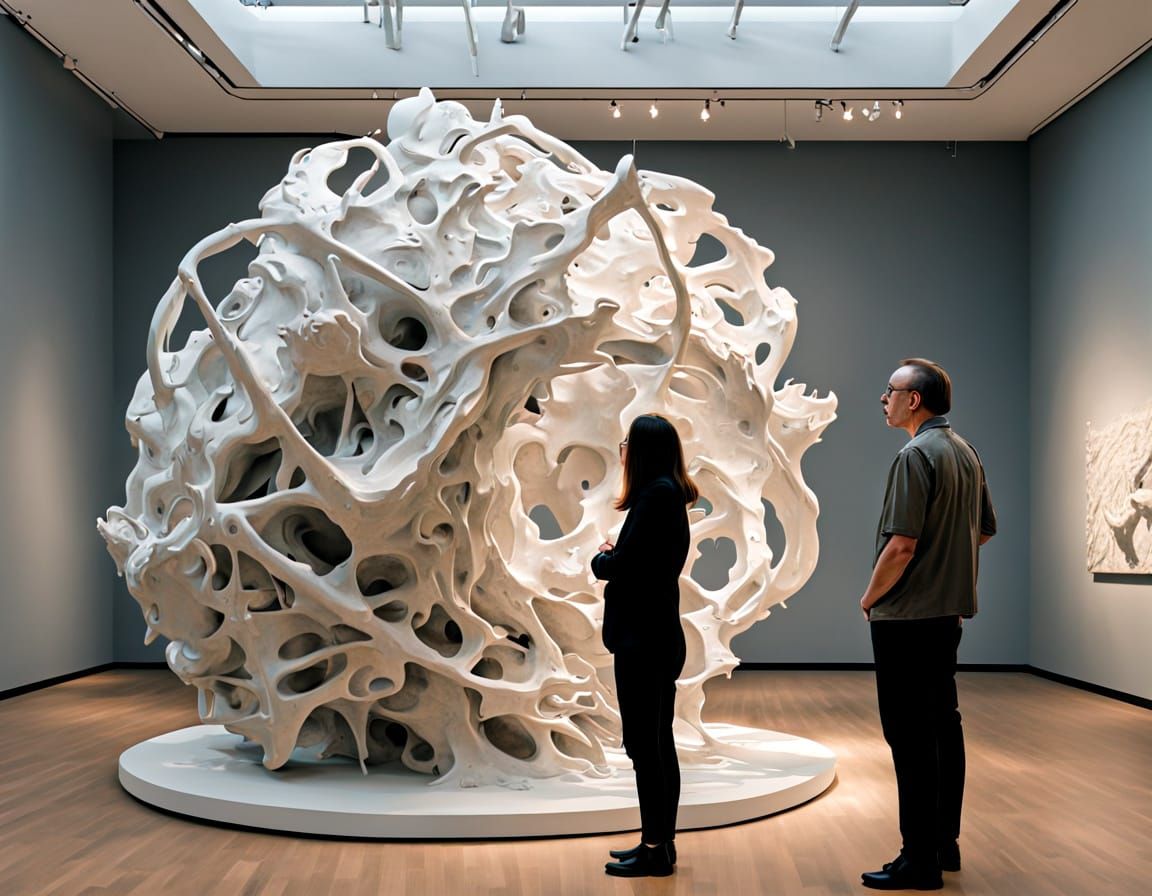 Couple Contemplates War's Abstract Horror