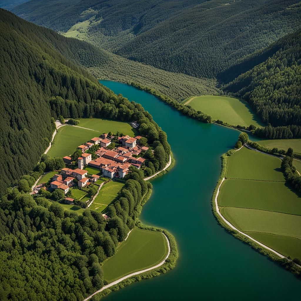 Alba Longa: Birthplace of Roman Myth, a Village Scene