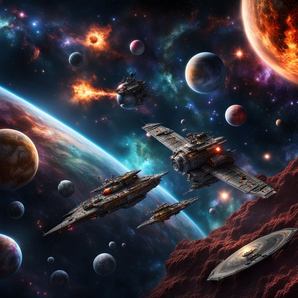 Epic Space Pirates in a Colorful Galaxy