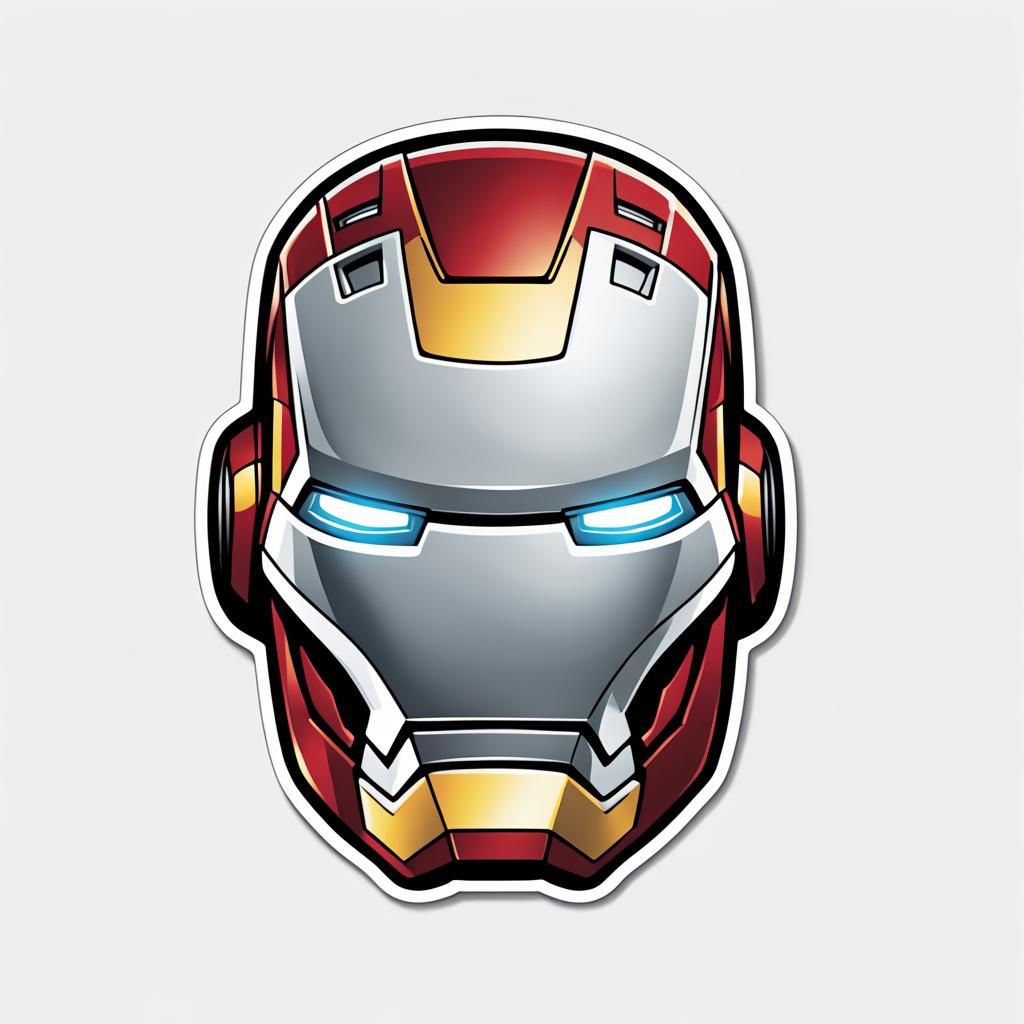 Ironman Logo Sticker Design in HD
