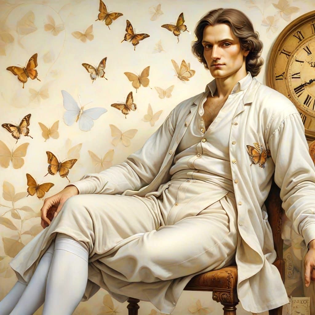 Man Crossing Legs: A Da Vinci-Inspired Masterpiece