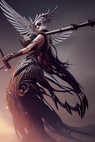 Ornate Biomech Valkyrie Angel of Death