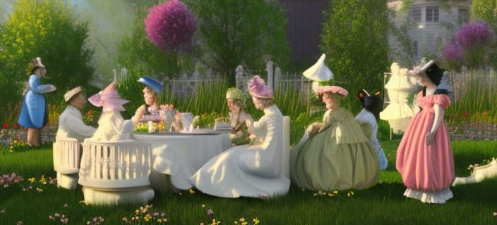 Wonderland Tea Party by the Beach in Victorian Style