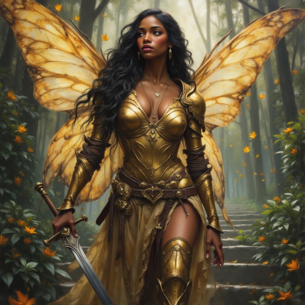 Warrior Fairy Fights Ogres in Enchanted Forest