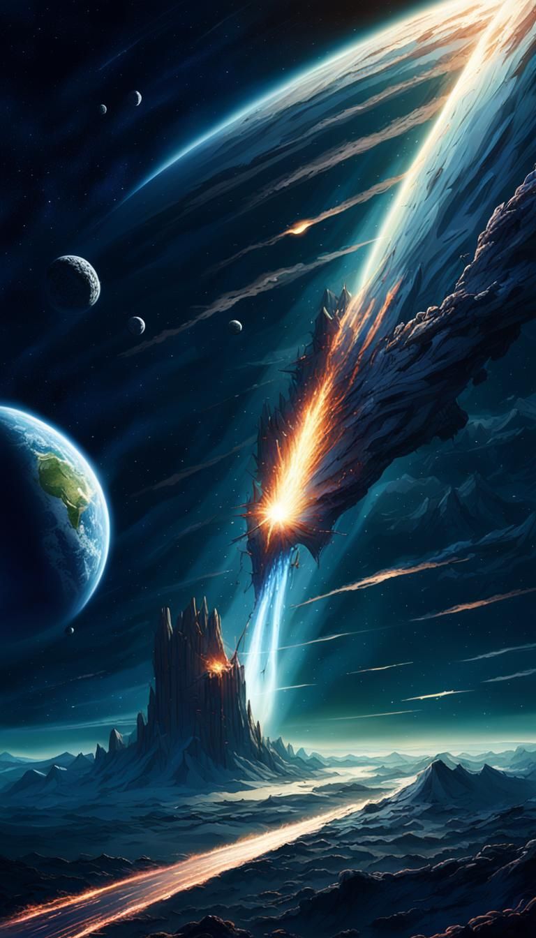 Comet Dibiasky Approaches Earth in Dramatic Anime Style