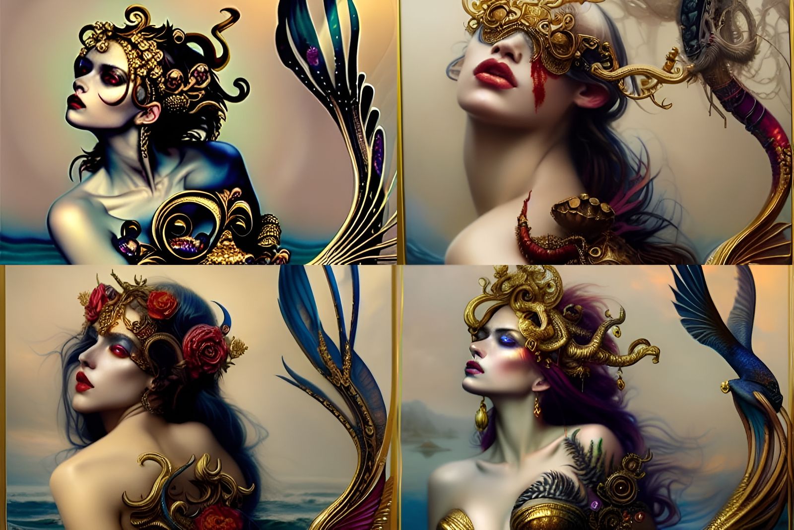 Sultry Siren Portrait in Hyperrealistic Detail