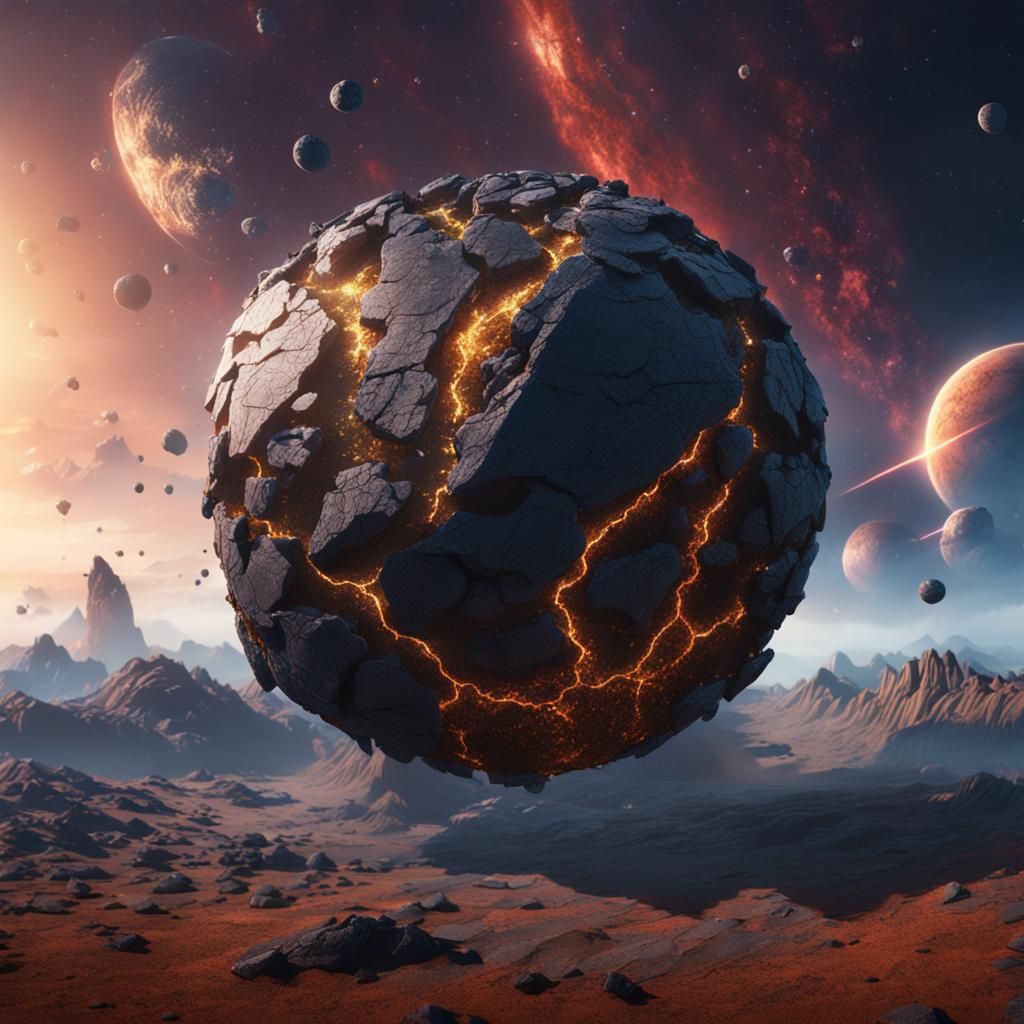 Meteorite Impact: Detailed Matte Painting of Earth