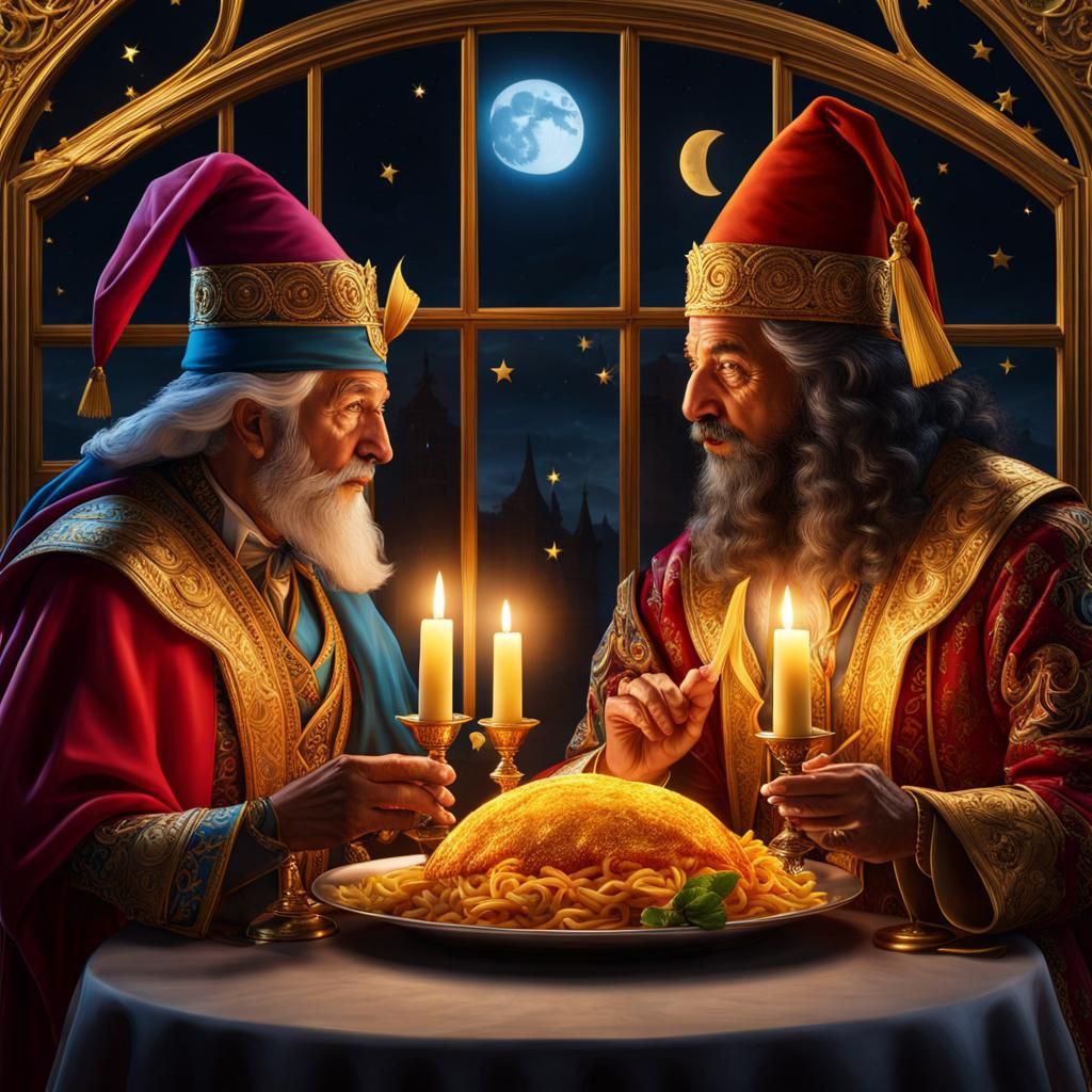Ornate Wizards' Candlelit Dinner