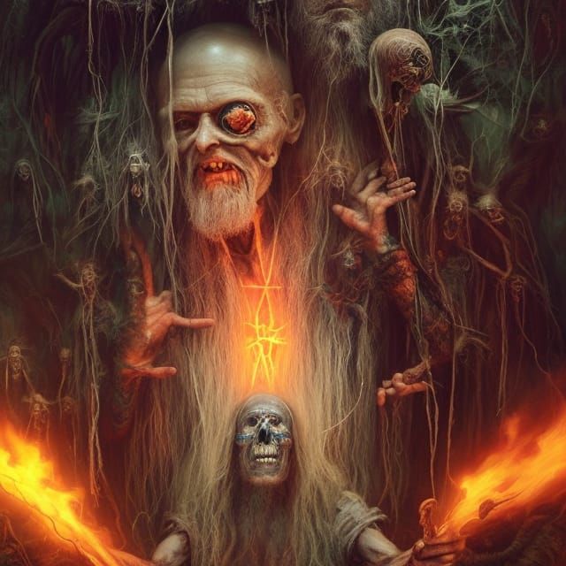 Raging Forest Man: Psychedelic Glamour Photography