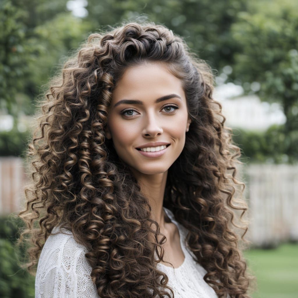 Woman with Luscious Curly Locks