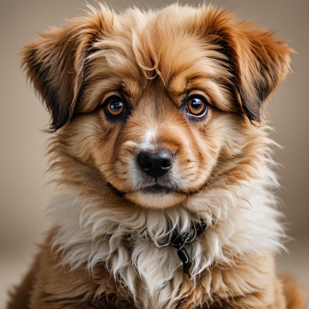 Adorable Baby Dog Portrait in Macro Photography