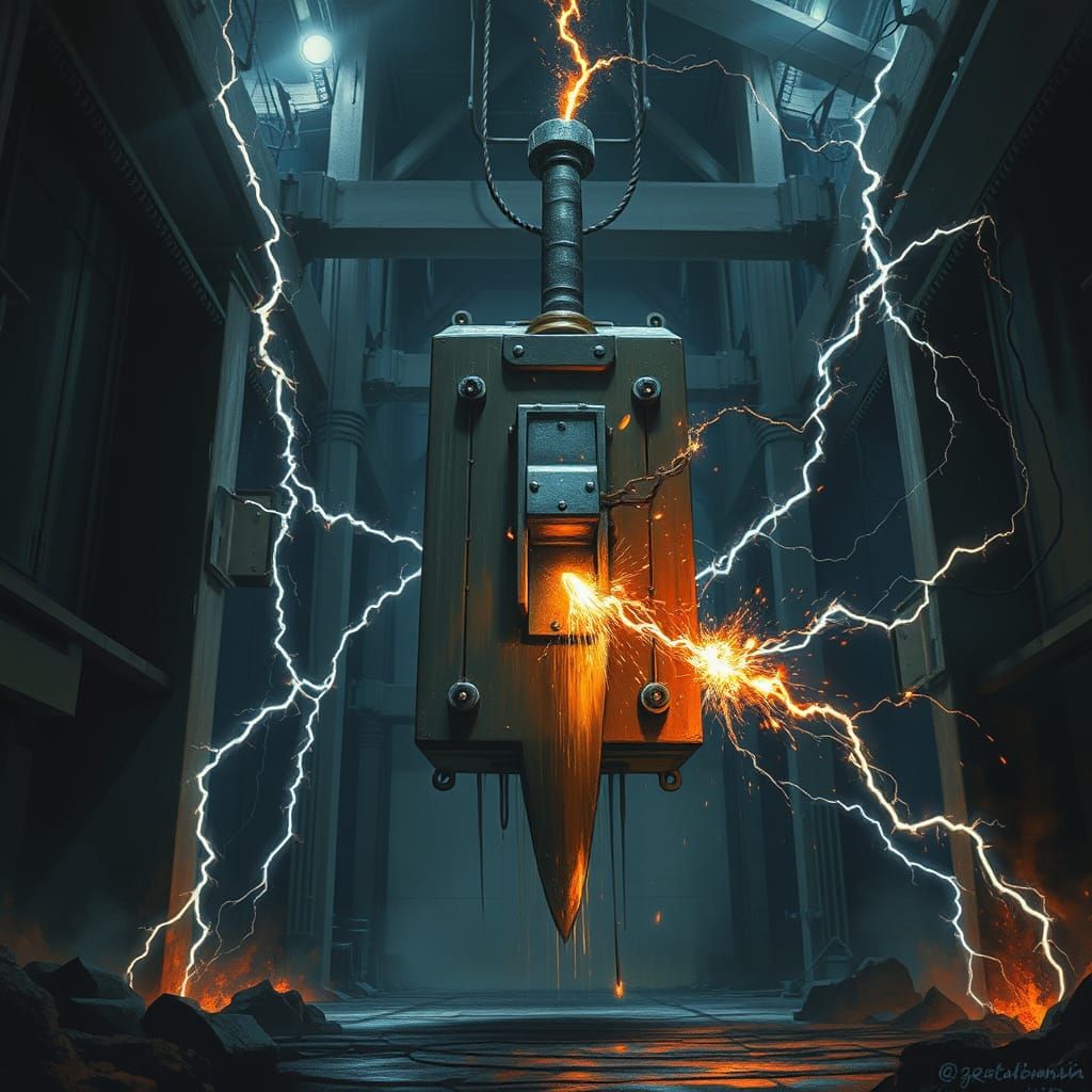 Menacing Knife Switch Completes Arcane Electric Circuit