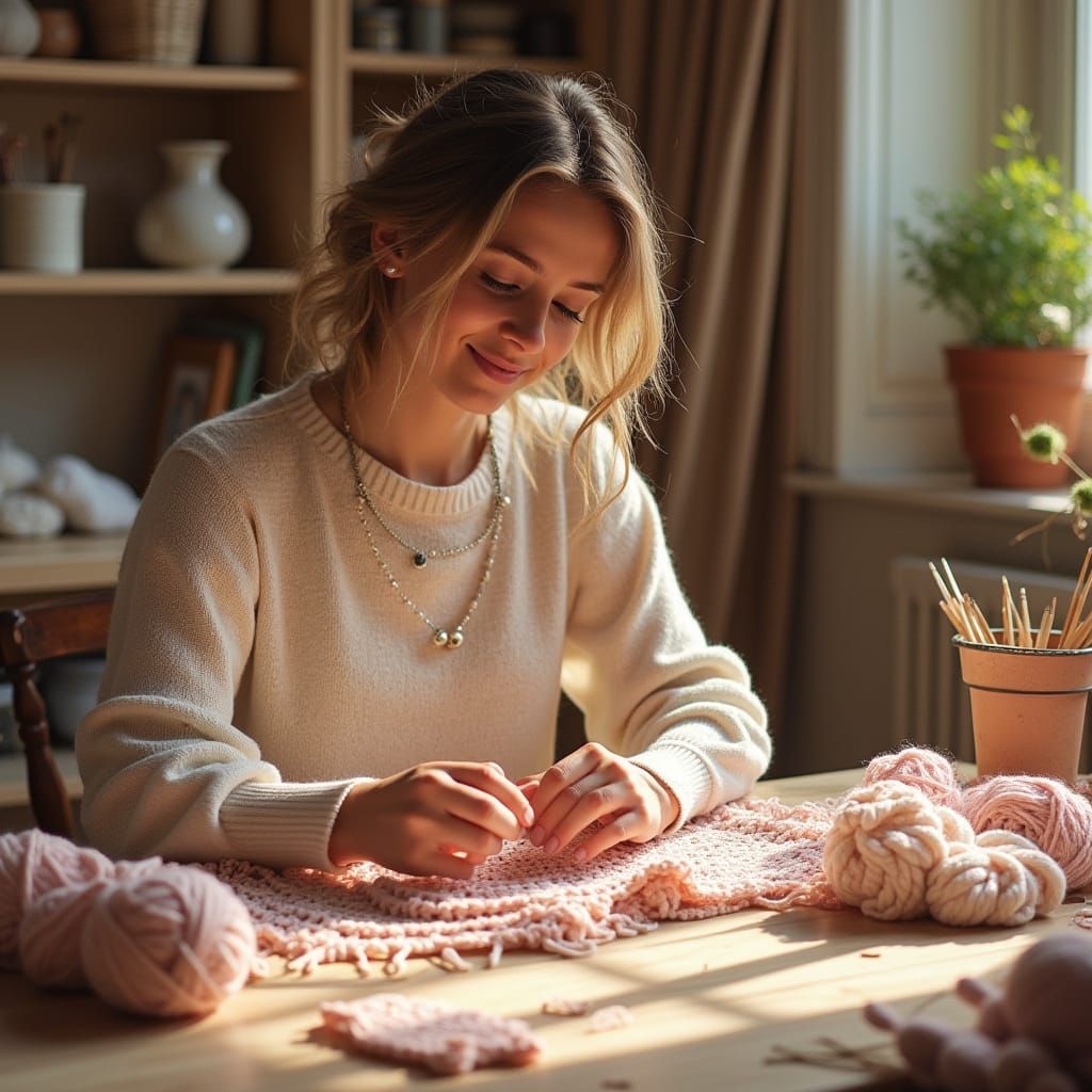 Cozy Artisan in Impressionist Style