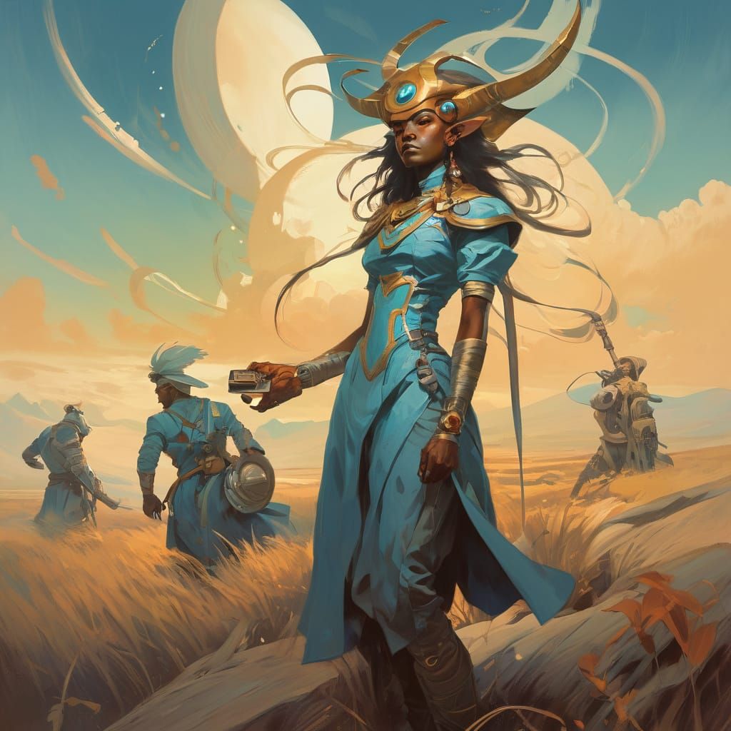 Ethereal Figure in Dreamlike Oil Painting Style