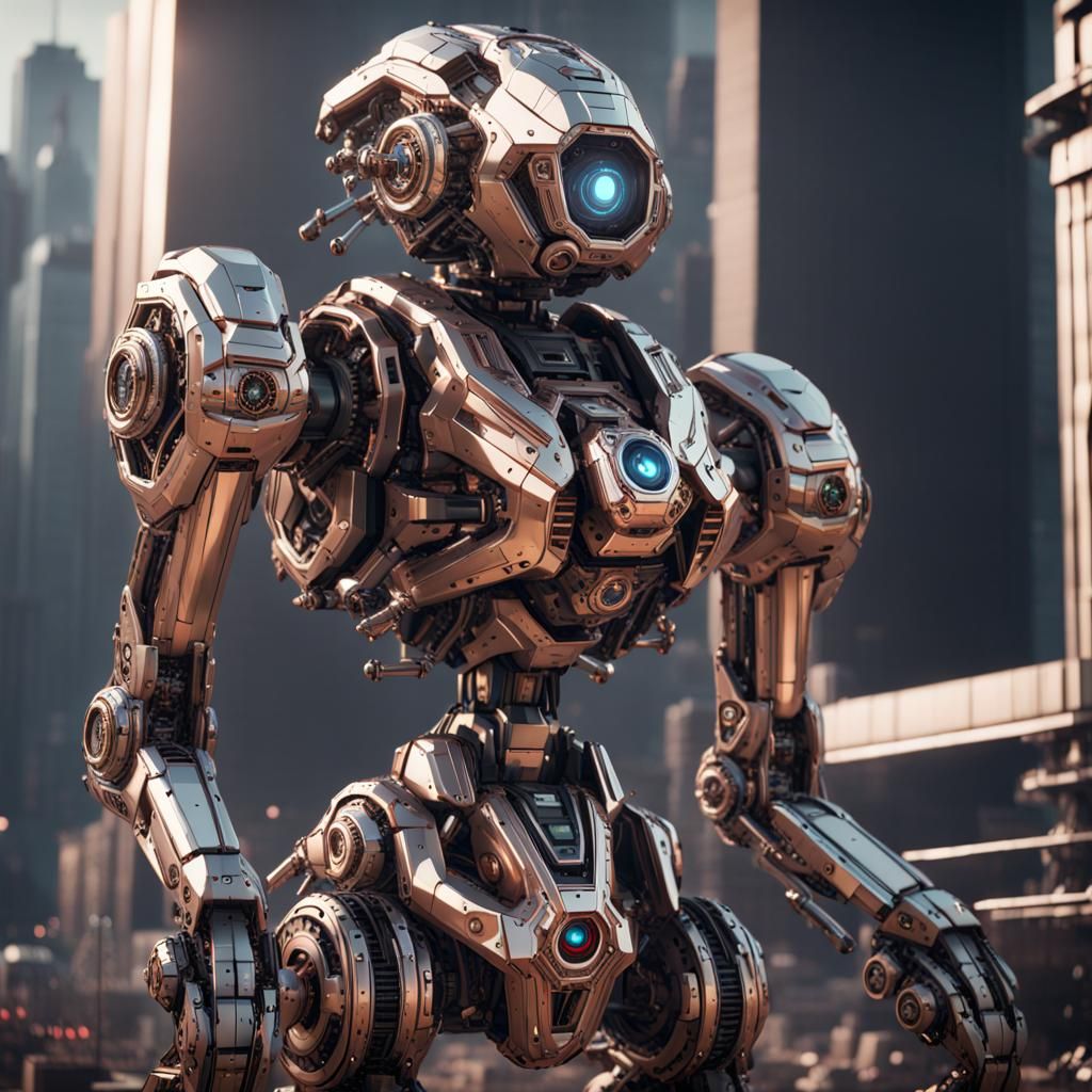 Futuristic Robot Bella Poarch in Sci-Fi Scene